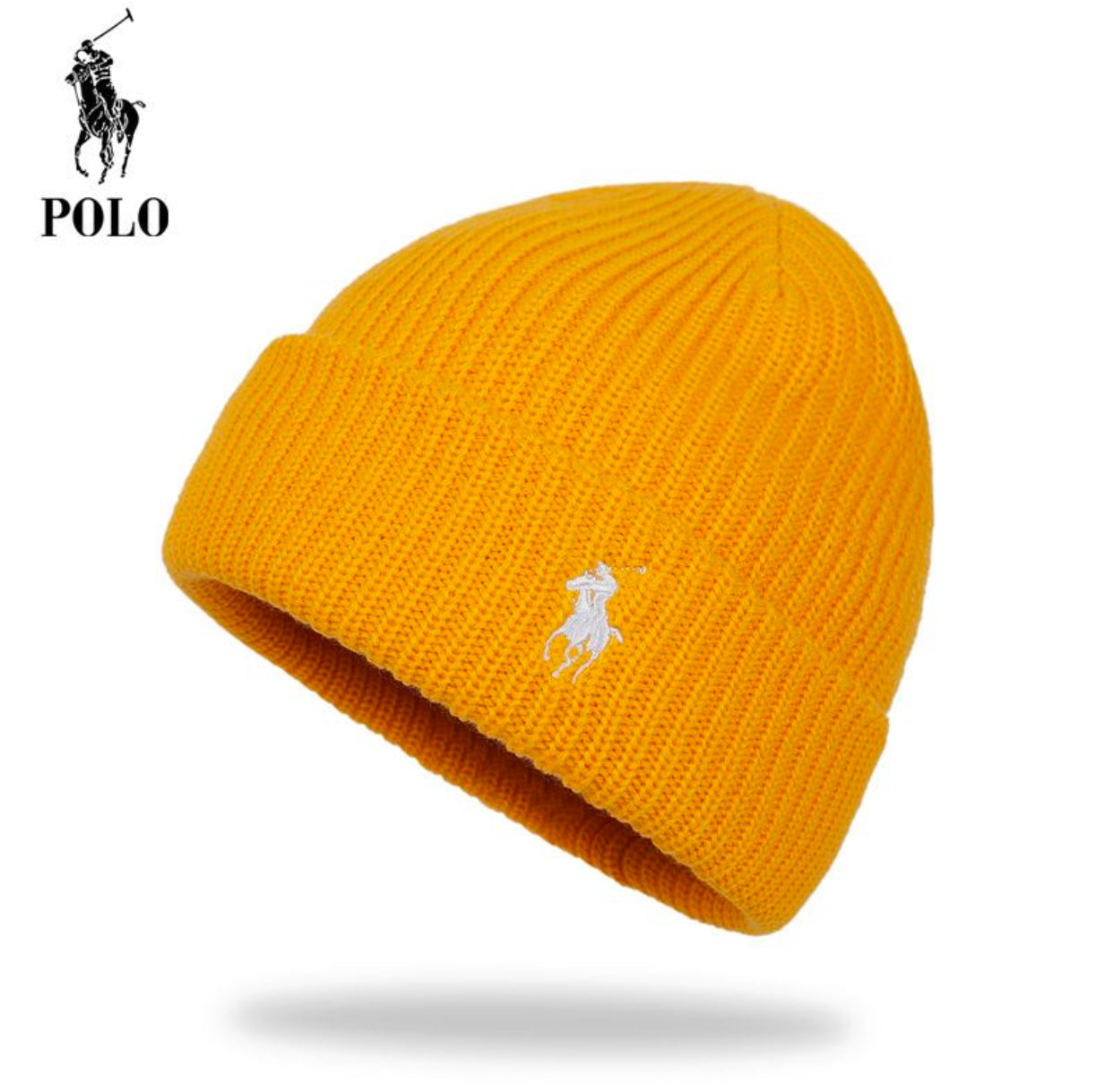 Polo beliebte Persönlichkeit Herbst und Winter warme Männer und Frauen mit Baumwollstickerei randlose
Strickmütze