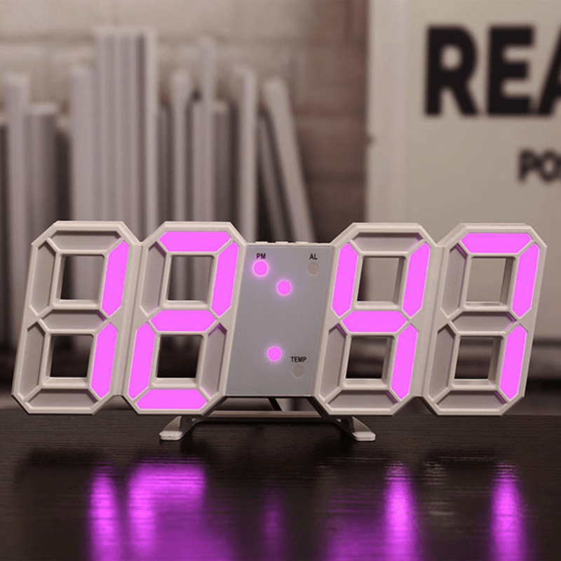 1pc 3D LED Digital Clock, Bedroom LED Clock For Home Decor