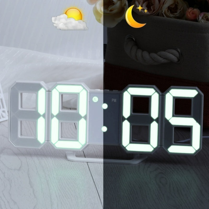 1pc 3D LED Digital Clock, Bedroom LED Clock For Home Decor