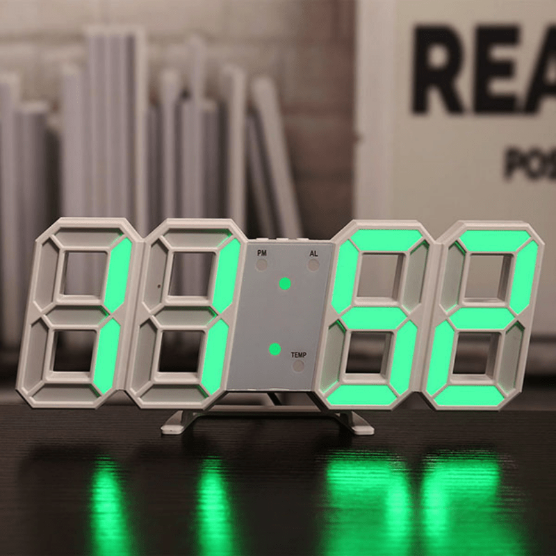 1pc 3D LED Digital Clock, Bedroom LED Clock For Home Decor