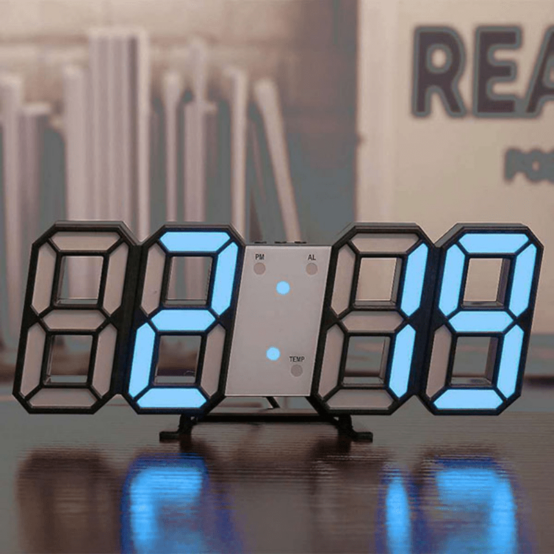 1pc 3D LED Digital Clock, Bedroom LED Clock For Home Decor