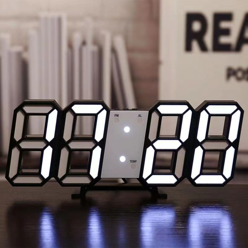 1pc 3D LED Digital Clock, Bedroom LED Clock For Home Decor