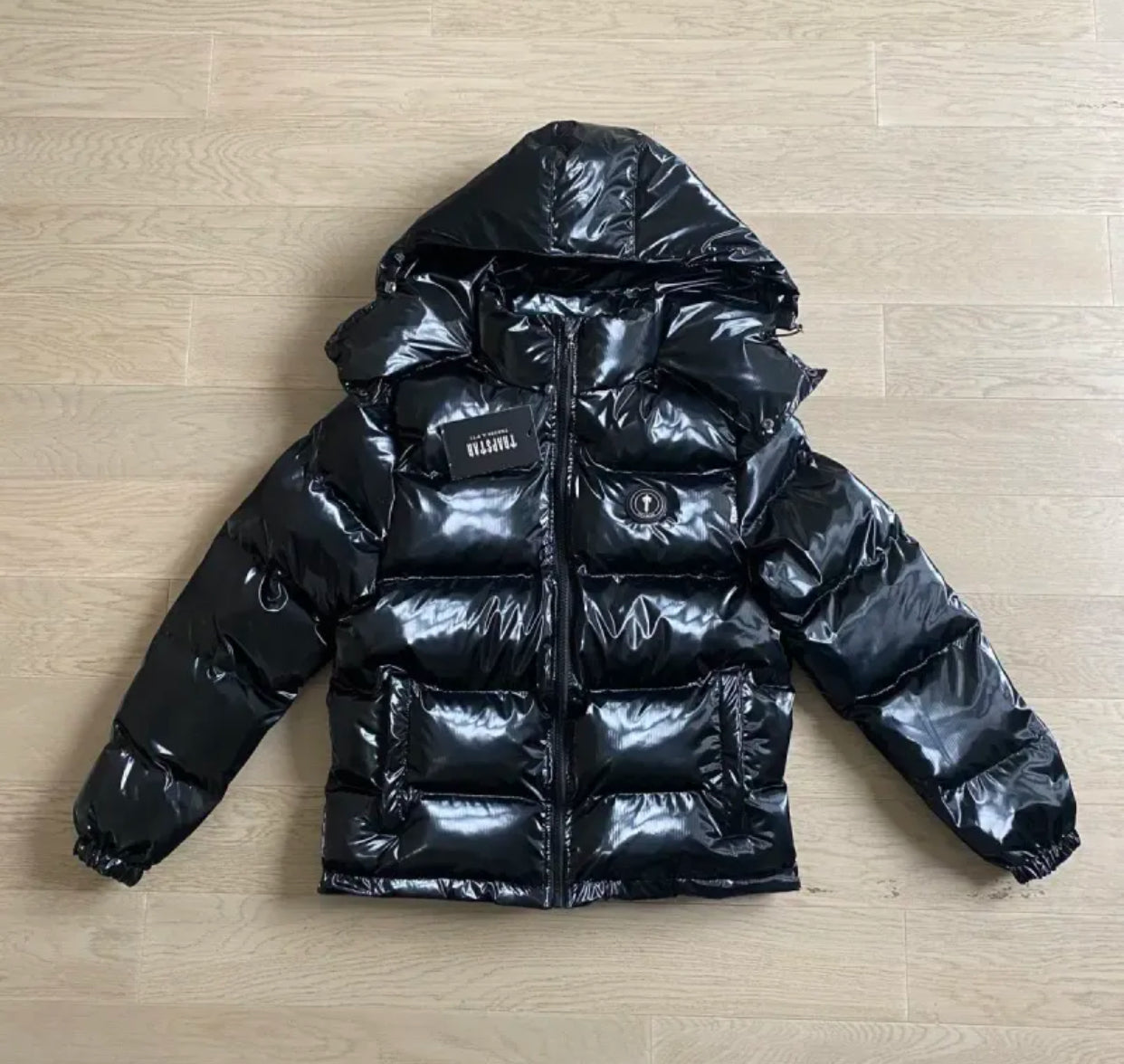 Designer-Herrenjacken, Puffer-Trapstar-Daunenparka, lange Ärmel, mit Kapuze, Oberbekleidung, Mäntel, gepolsterte, winddichte Weste