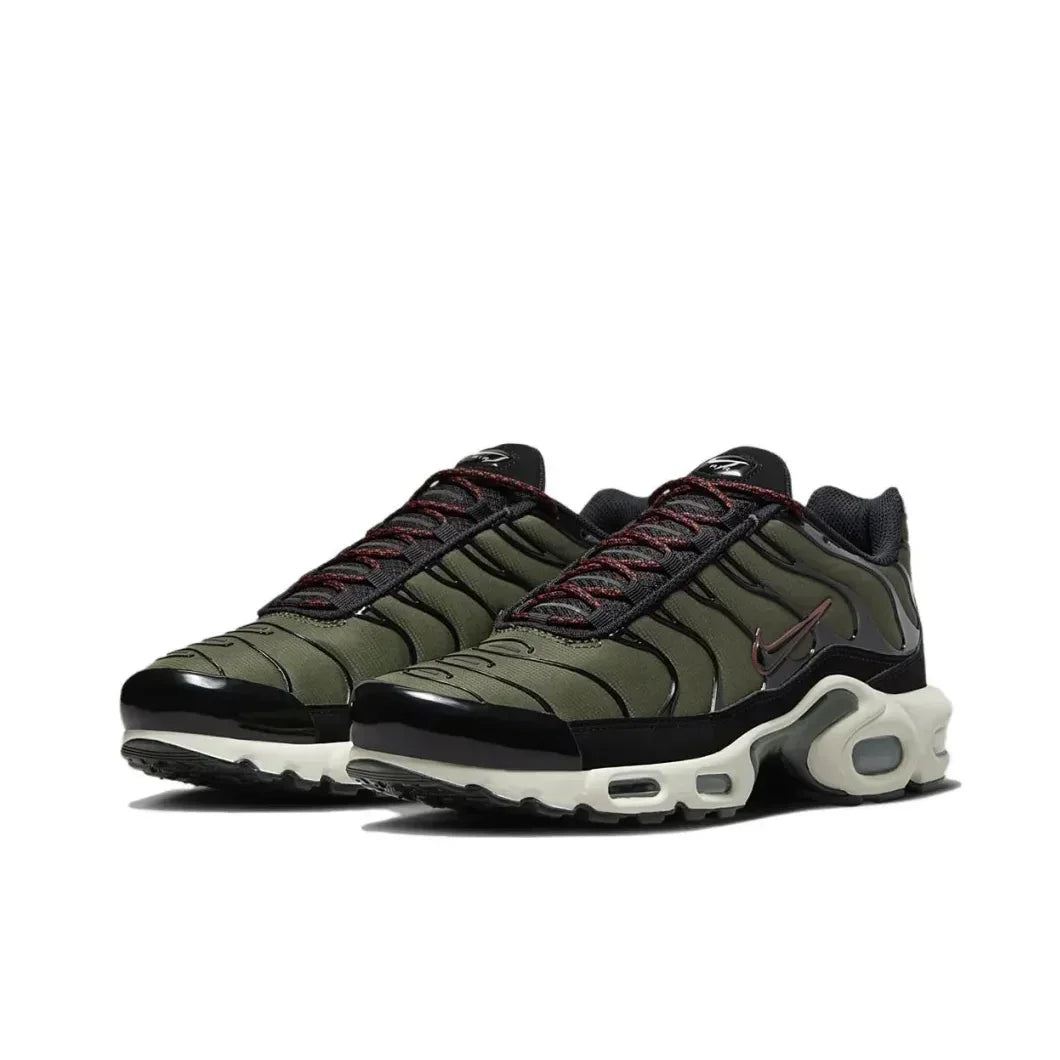 Nike Siyah Gri colorway Air Max Plus TN erkek Retro Düşük Üst Rahat Koşu Ayakkabıları Rahat Şok Emme Spor Ayakkabıları