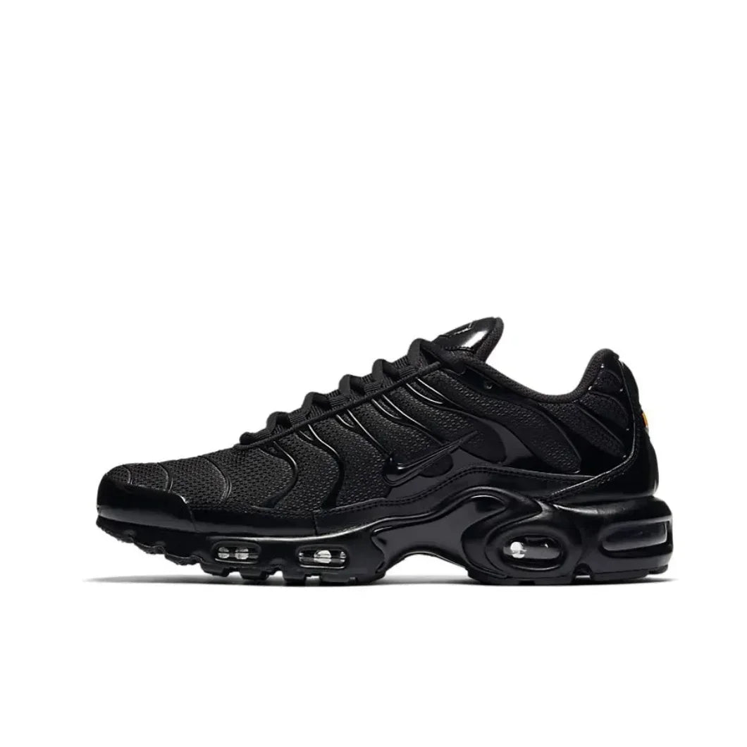 Nike Black Gray colorway Air Max Plus TN Men's Retro Low Top Casual Running Shoes Comfortable Shock Absorption Sneakers