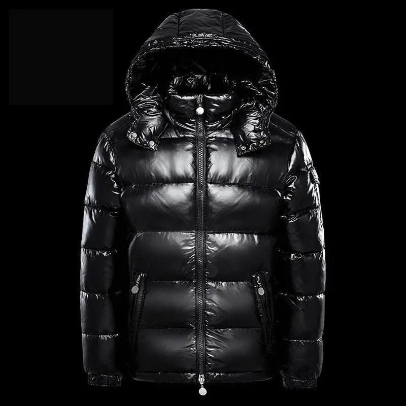 FGKKS 2024 Outdoor Casual Down Jacket For Men Warm Hooded Coat Quality Design Male Winter Down Jacket For Men Outwear