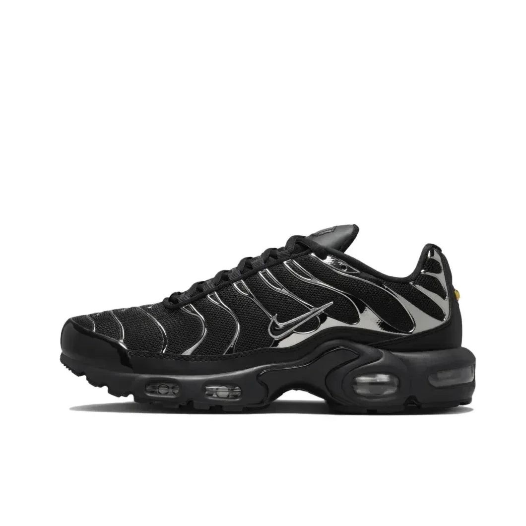 Nike Siyah Gri colorway Air Max Plus TN erkek Retro Düşük Üst Rahat Koşu Ayakkabıları Rahat Şok Emme Spor Ayakkabıları