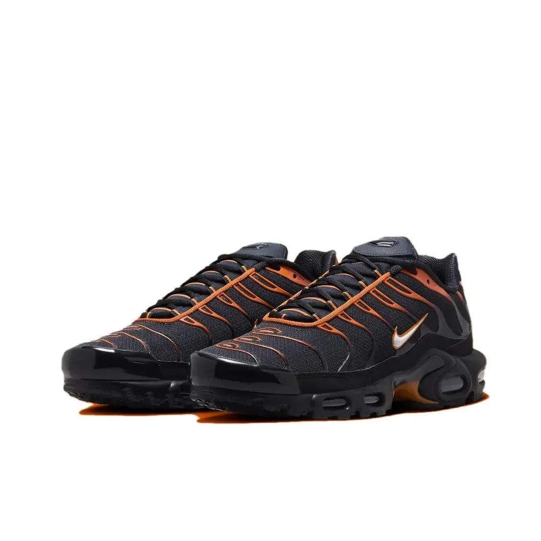 Nike Siyah Gri colorway Air Max Plus TN erkek Retro Düşük Üst Rahat Koşu Ayakkabıları Rahat Şok Emme Spor Ayakkabıları