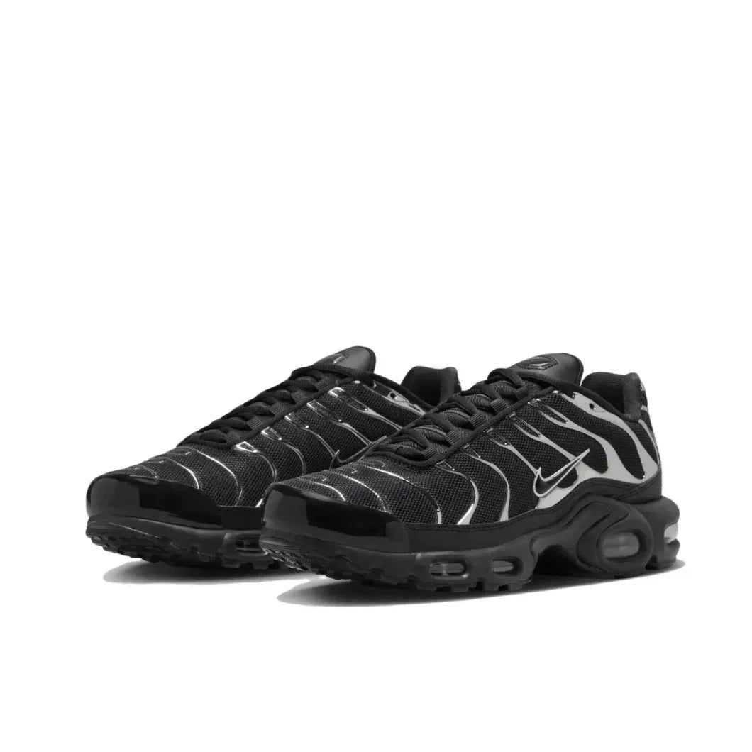 Nike Siyah Gri colorway Air Max Plus TN erkek Retro Düşük Üst Rahat Koşu Ayakkabıları Rahat Şok Emme Spor Ayakkabıları