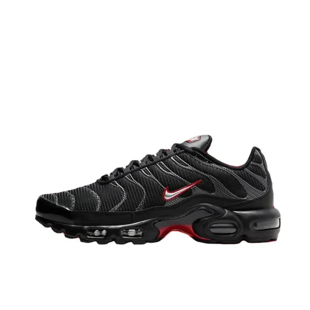 Nike Siyah Gri colorway Air Max Plus TN erkek Retro Düşük Üst Rahat Koşu Ayakkabıları Rahat Şok Emme Spor Ayakkabıları