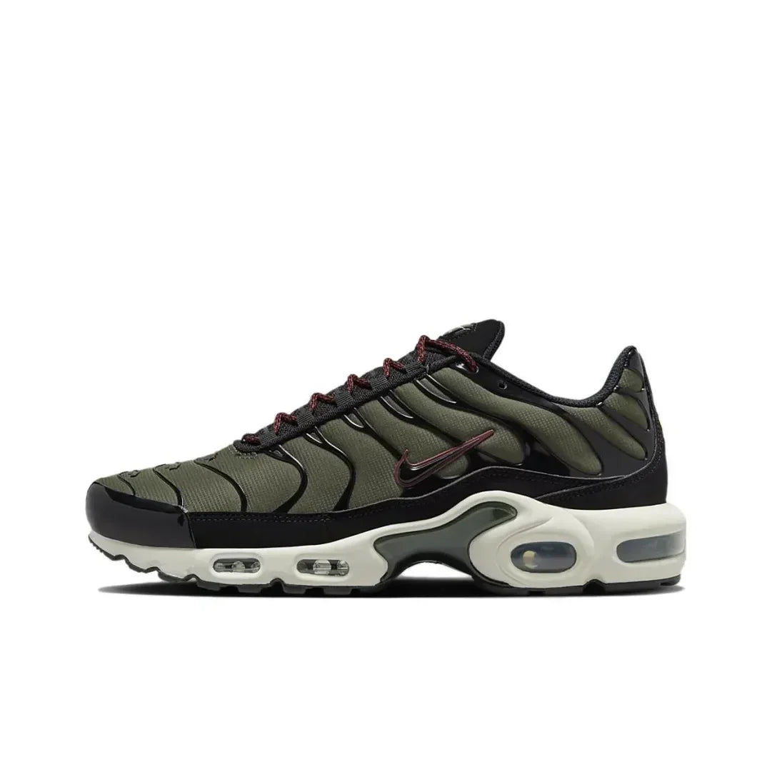 Nike Siyah Gri colorway Air Max Plus TN erkek Retro Düşük Üst Rahat Koşu Ayakkabıları Rahat Şok Emme Spor Ayakkabıları