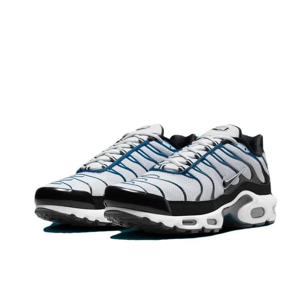 Nike Siyah Gri colorway Air Max Plus TN erkek Retro Düşük Üst Rahat Koşu Ayakkabıları Rahat Şok Emme Spor Ayakkabıları