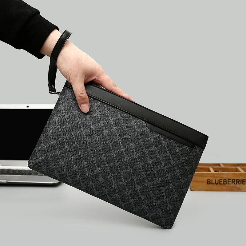 Luxury Designer Business Men Day Clutch High Quality PU Leather Money Pouch Bag Casual Male Cardholder Case Phone Handbag