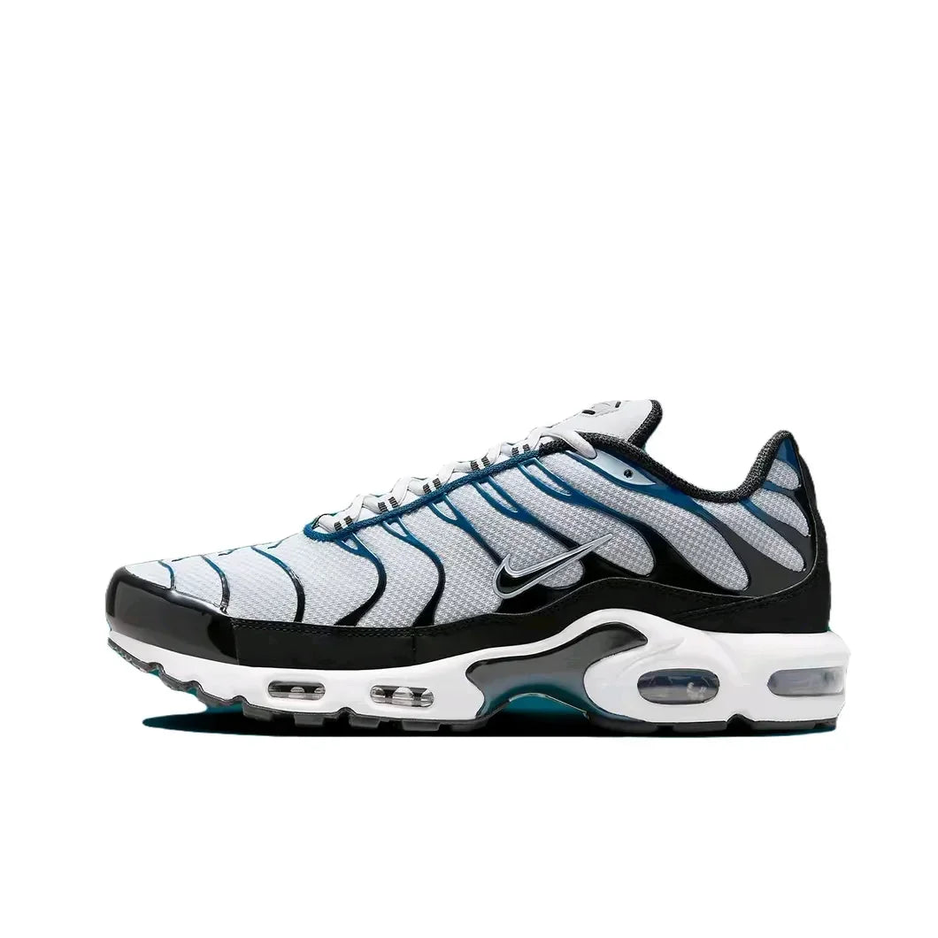 Nike Siyah Gri colorway Air Max Plus TN erkek Retro Düşük Üst Rahat Koşu Ayakkabıları Rahat Şok Emme Spor Ayakkabıları