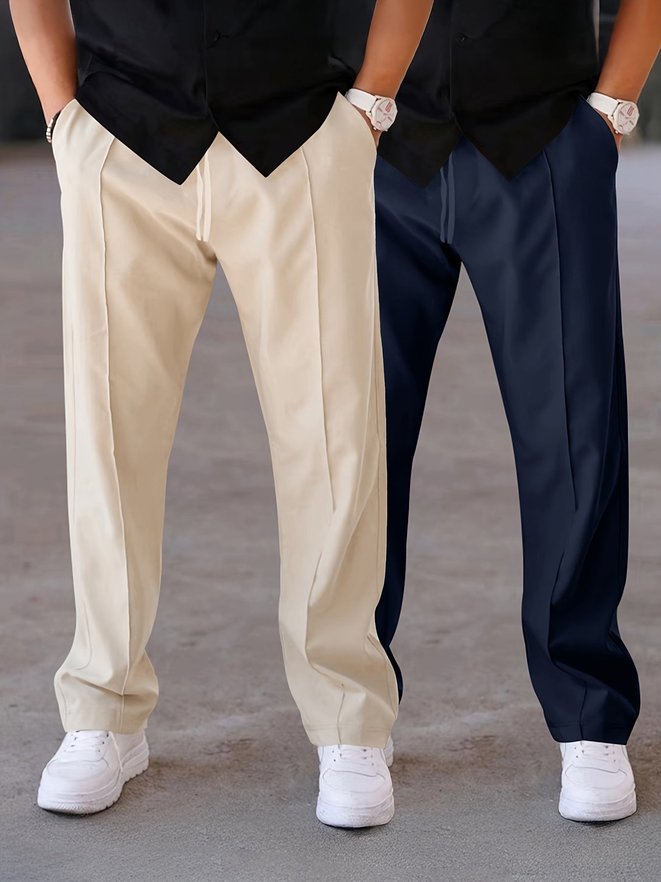 Men's Two-Pack Pants, Men's Fashion Casual Pants for Outdoors