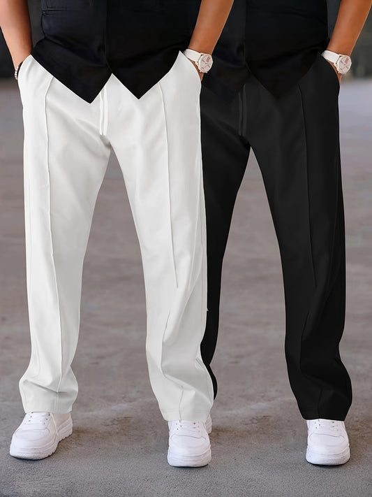 Men's Two-Pack Pants, Men's Fashion Casual Pants for Outdoors