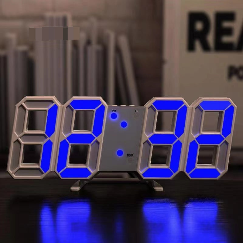 1pc 3D LED Digital Clock, Bedroom LED Clock For Home Decor